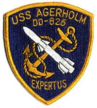 USS AGERHOLM DD-826 insignia