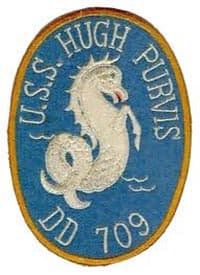 USS HUGH PURVIS DD 709 insignia