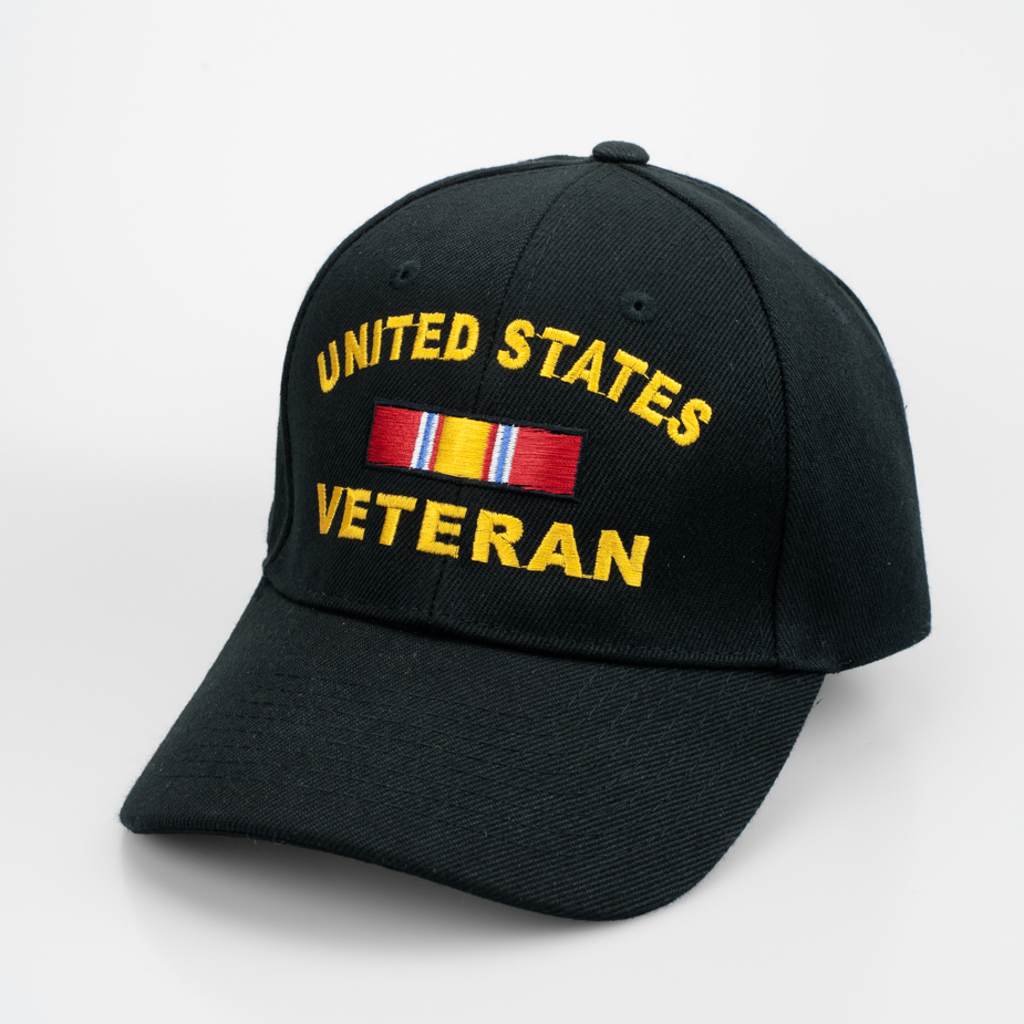 United States Veteran w/ National Service Ribbon - Special Edition Hat!