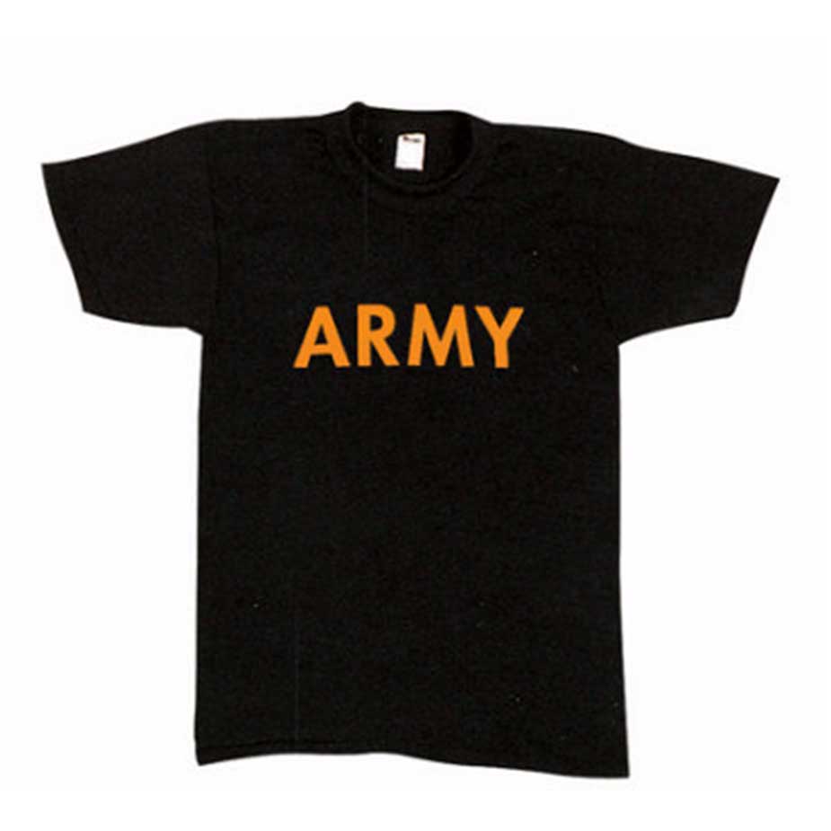 Black & Gold Army Shirt Army Shirt in Black PT Training Go Army