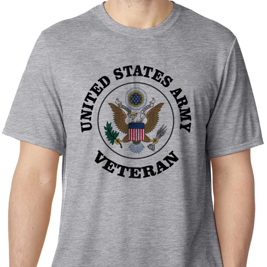 United States Army Veteran Grey Performance TShirt