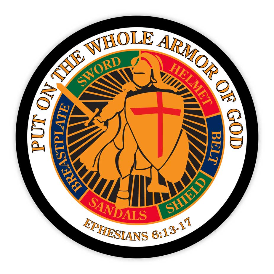 Armor Of God Circle Decal Sticker Decal Stickers