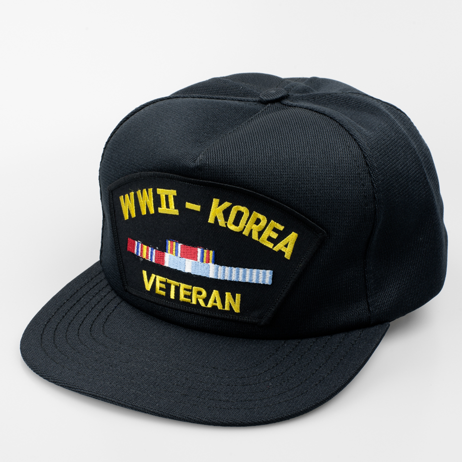 WWII Korea Veteran Hat | Campaign Hats | WWII & Korean War Ribbon Hat