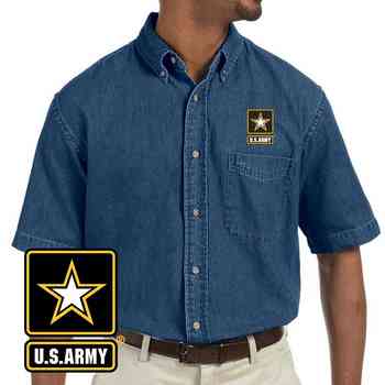 custom embroidered denim shirts