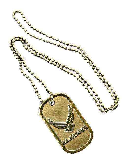Bronze Air Force Dog Tag USAF Dog Tags Bronze USAF Logo Dog Tag