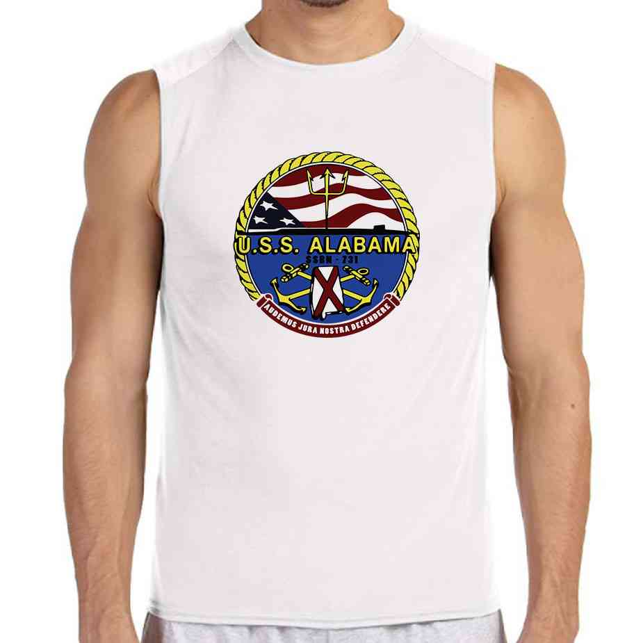 USS Alabama White Sleeveless Shirt