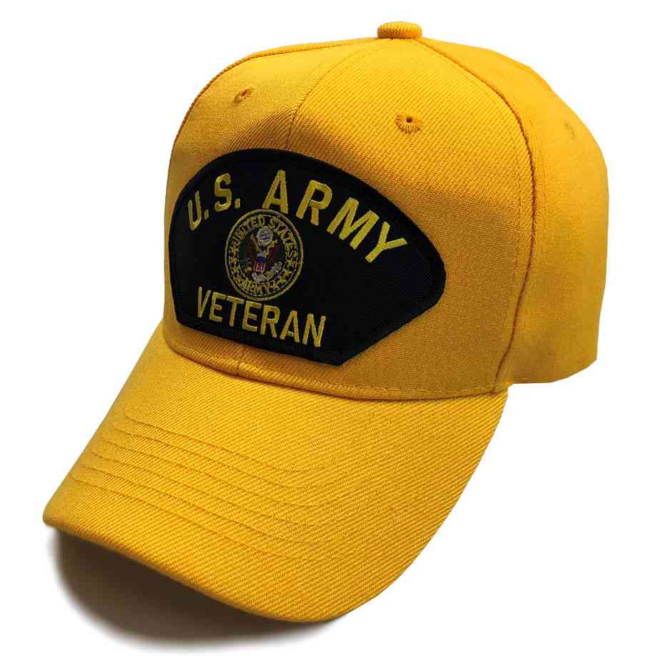 U.S. Army Veteran w/ Crest Special Edition Gold Hat
