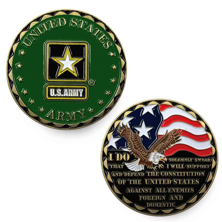 US Army Challenge Coin with Eagle Graphic Challenge Coins