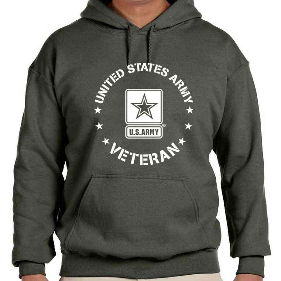 US Army Veteran Hooded Logo Sweatshirt Apparel