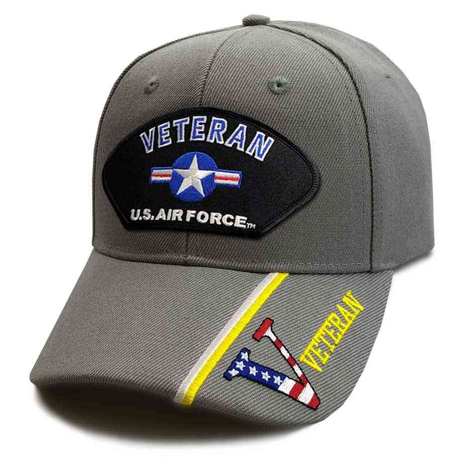 US Air Force Veteran Roundel V Veteran Grey Hat Officially Licensed US Air Force Veteran Roundel V Veteran Grey Hat Officially Licensed