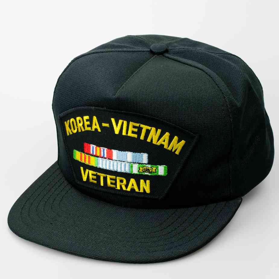 Korea & Vietnam Veteran Ribbon Hat | Vietnam & Korean War Vet Hat