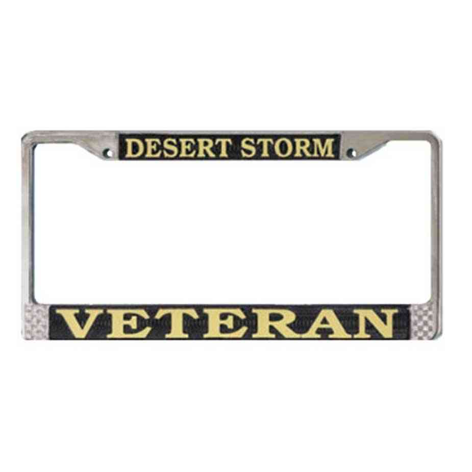 Desert Storm Veteran License Plate Frame Metal Desert Storm Veteran Plate