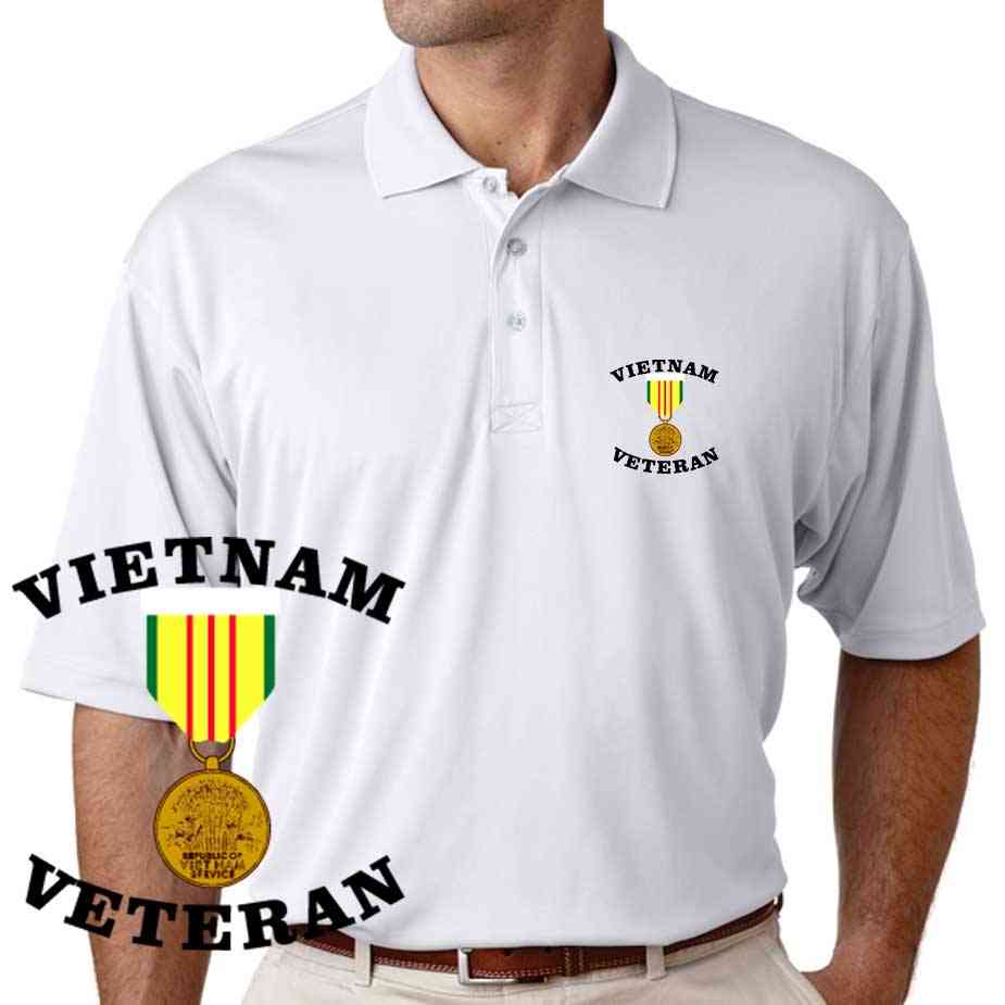 Vietnam Veteran Service Medal Performance Polo Shirt