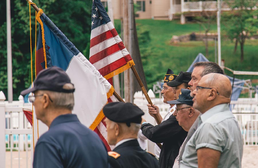 Veterans in a parade